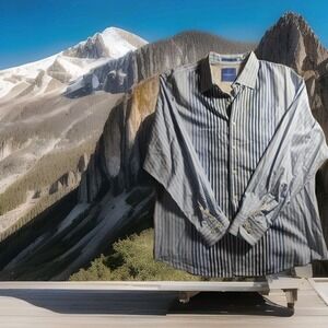 Tommy‎ Bahama Striped Long Sleeve Button Down Shirt Men's Size XL